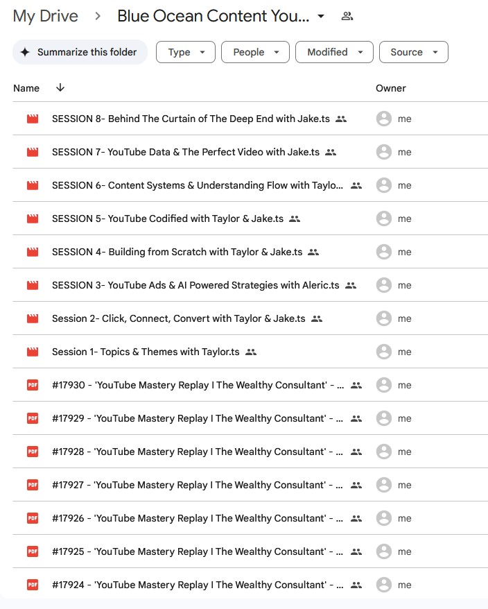 blue ocean content youtube mastery by taylor welch