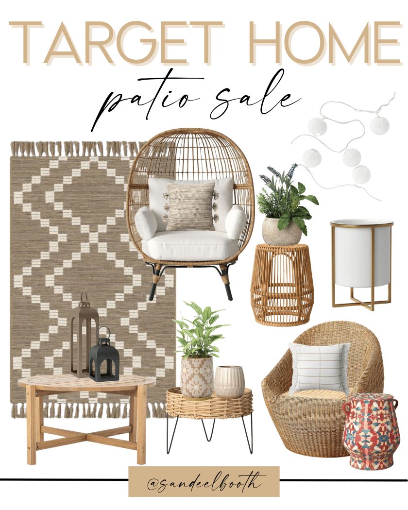 collage of items for Target Home Patio Sale