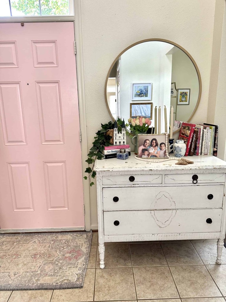 grand millennial transitional style entryway styling for your home