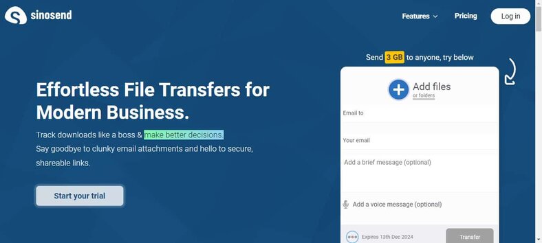 Sinosend Lifetime Deal: Unlock Infinite File Sharing!