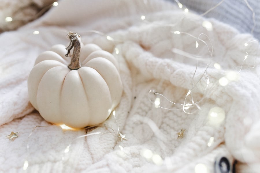 Decorating for fall with pumpkins doesn’t always have to mean the standard big orange ones!