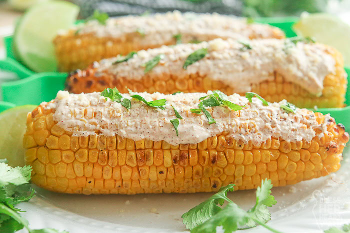 Skinny Mexican Grilled Corn: Mexican Street Corn Flavors!