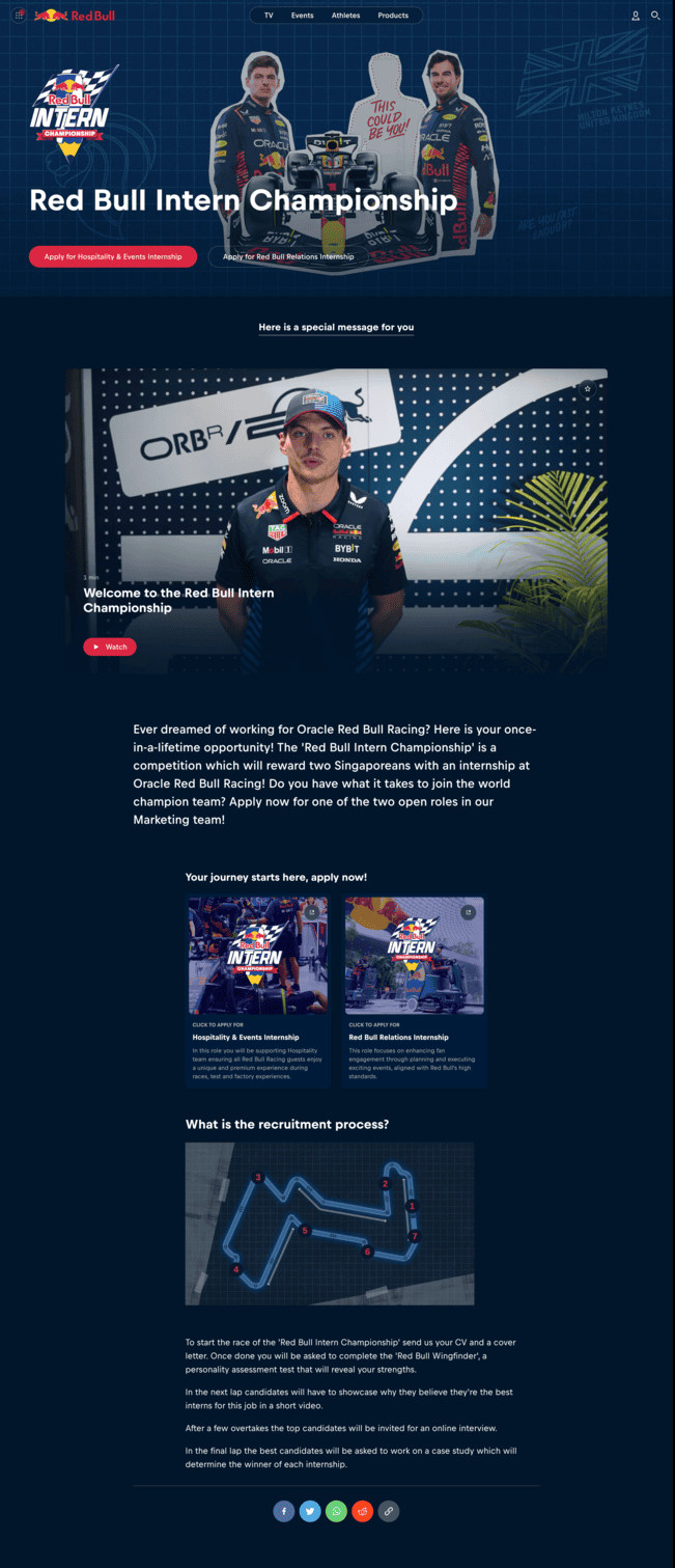 Red Bull Intern Championship: Red Bull Relations Intern – AVXVI