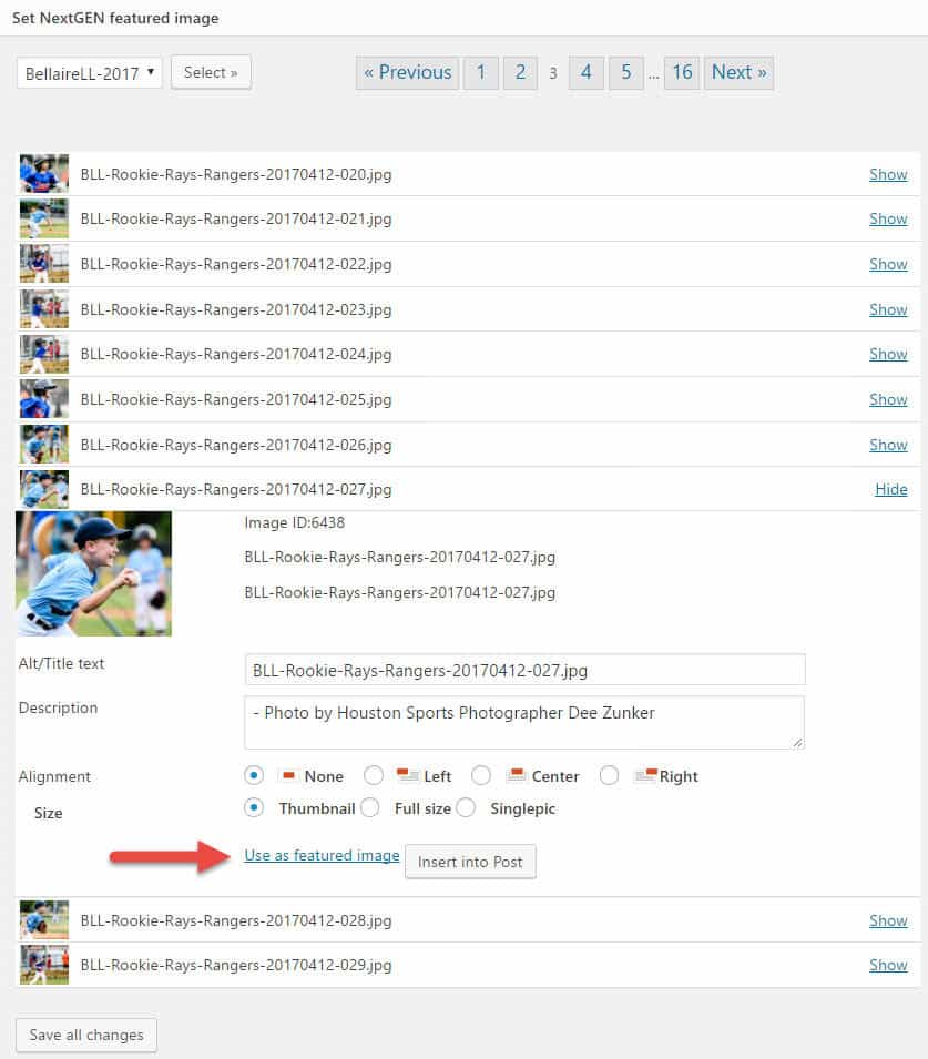 Use as featured photo