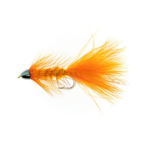 Conehead Wolly Bugger orange-FL0015-onllineflugor