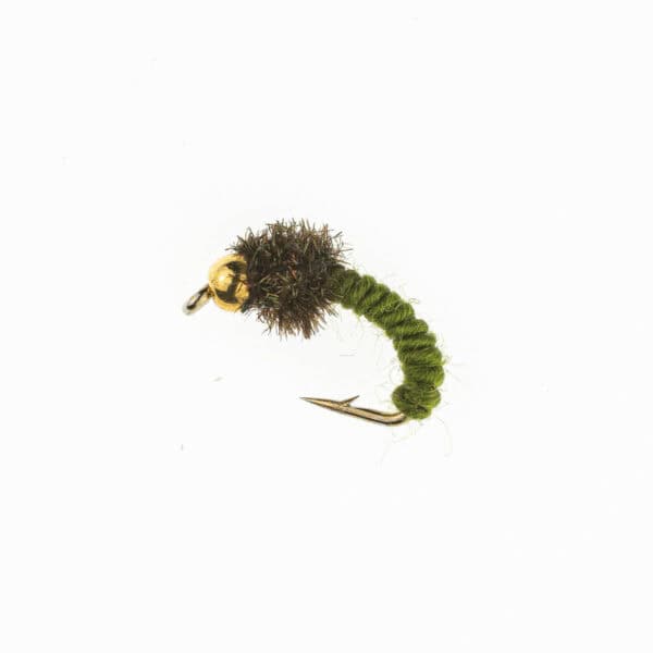 Caddis larva olive FL0048-12 Onlineflugor