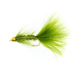 Conehead Wolly Bugger gron-FL0073-onlineflugor