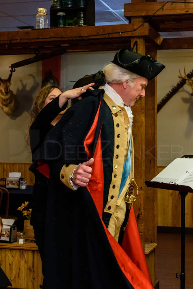 Wesley E. Wright presents "The Long Road Home" from his George Washington Lecture Series for the Bellaire Business Association at the January 19. 2017 Breakfast 20170119-BBA-GeorgeWashingtonLecture-011.dng Houston Editorial Photographer Dee Zunker