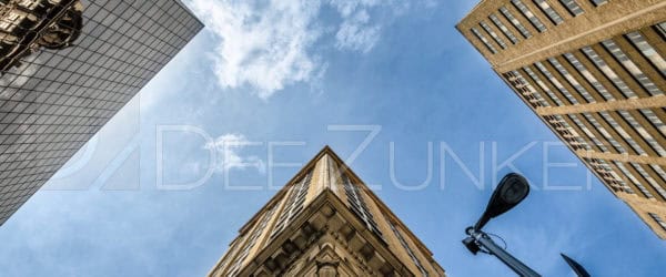 Downtown Houston: Looking up At Rusk and Travis