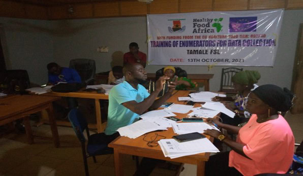 Training session for enumerators in preparation for data collection
