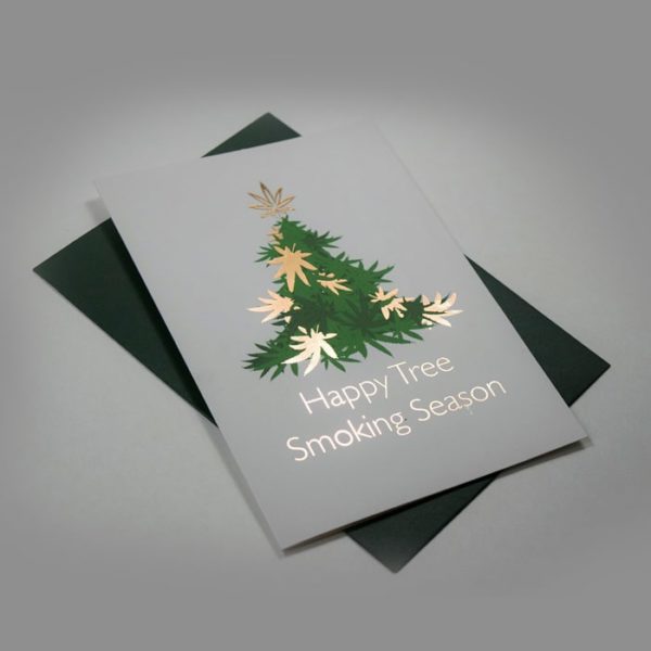 Happy Tree Smoking Season Card