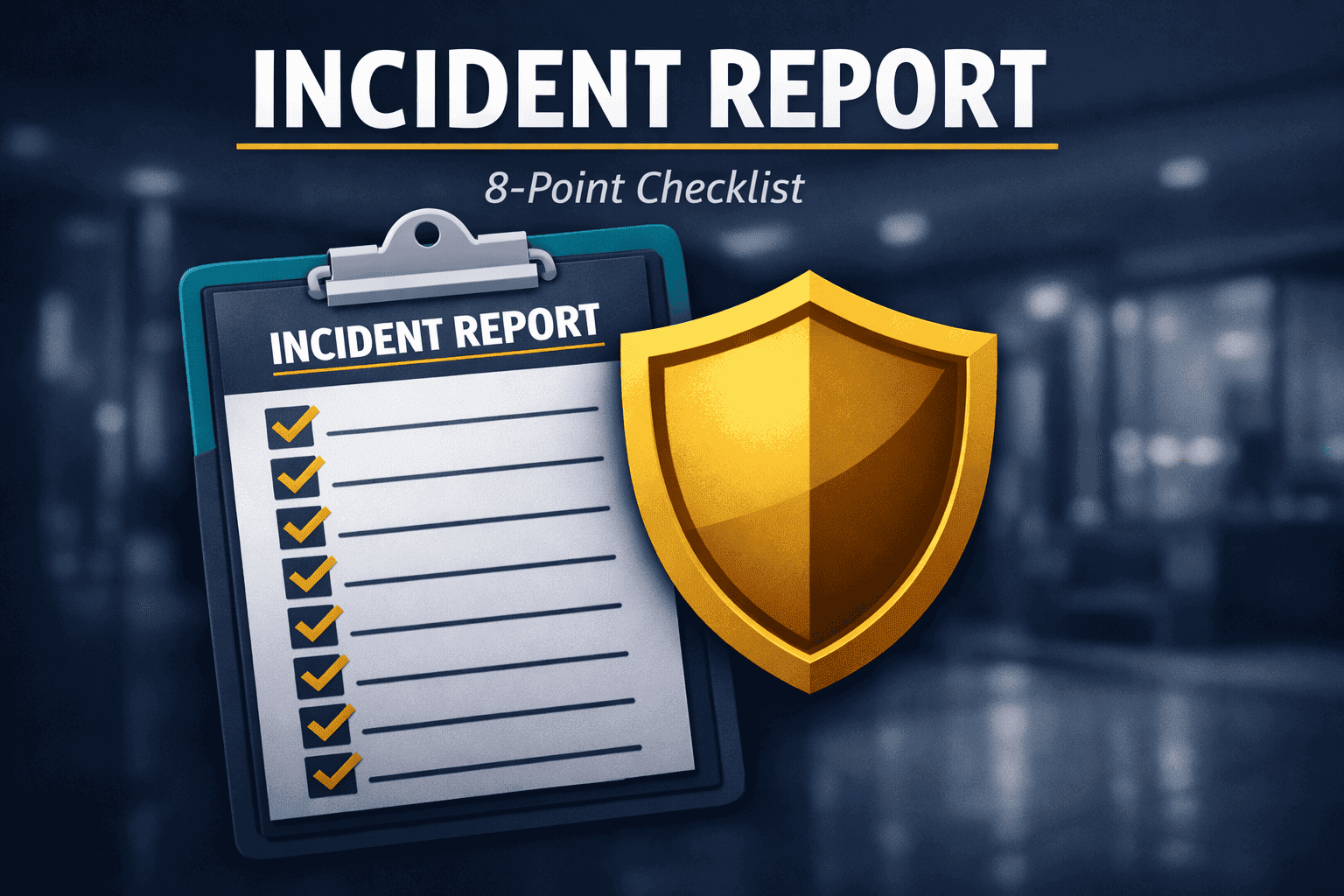 Security Guard Incident Report Example & Checklist