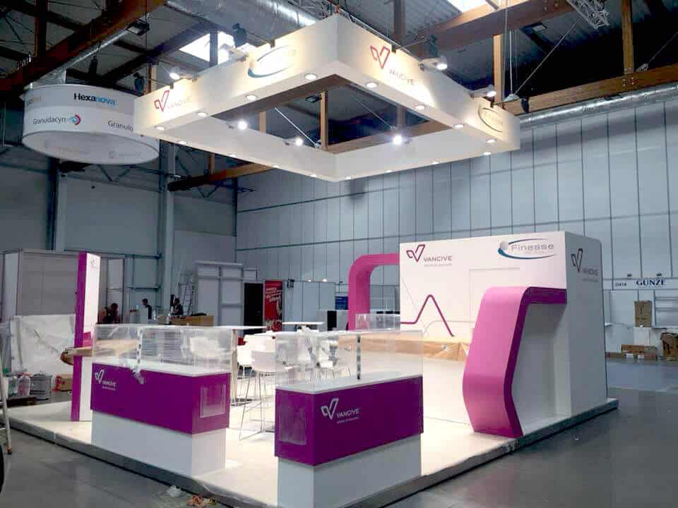 Beursstand voor een internationale medische expo