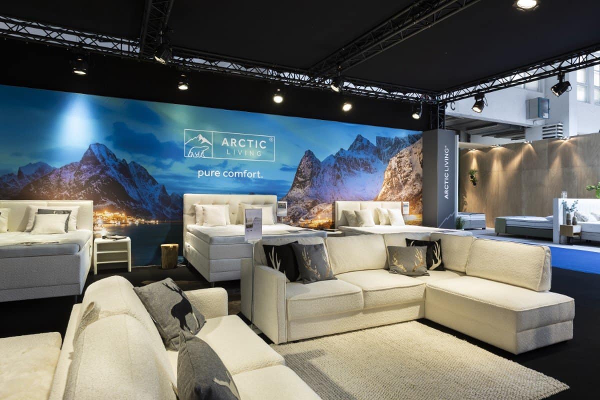 Modulaire stand voor deelname van Artic Living aan de Meubelbeurs