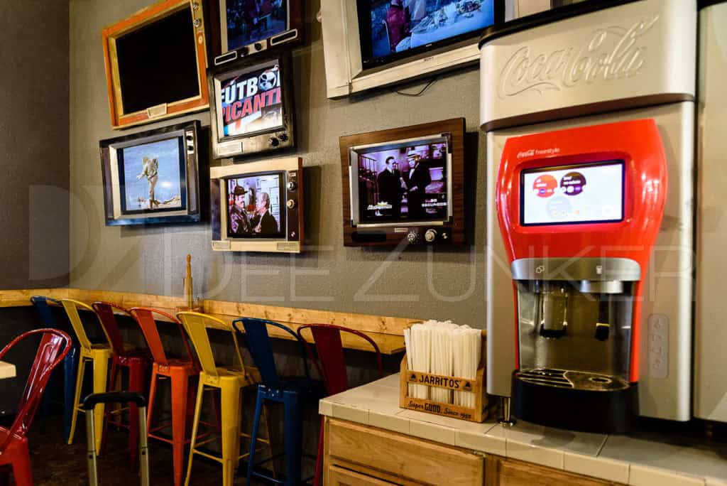 La Calle Tacos " The TV Wall " photo by Houston Commercial Photographer Dee Zunker La-Calle-Tacos-001.psd Houston Commercial Architectural Photographer Dee Zunker