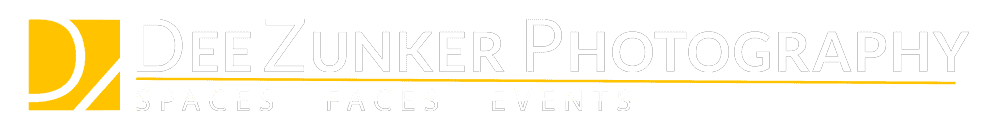 Dee Zunker Photography 1-line logo with Spaces Faces  Events
