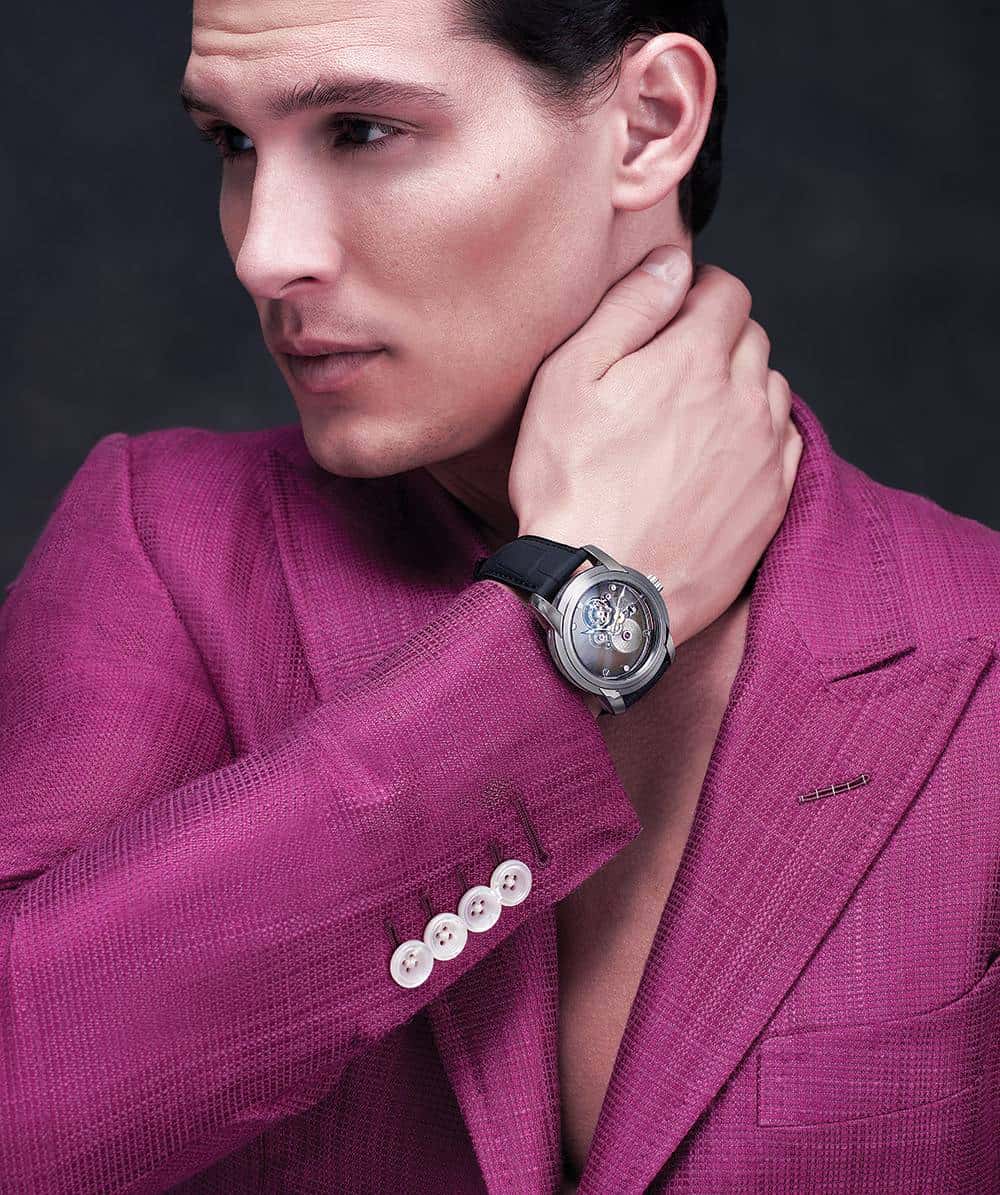 TOM FORD Silk cotton jacket  $4,020 www.tomford.com blancpain Carrousel Sapphire $259,000 www.blancpain.com 