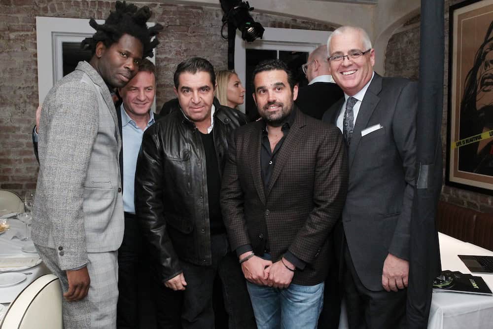 NEW YORK, NY - OCTOBER 25: (L-R) Bradley Theodore, Milos Duncko, Paolo Zampolli, Seth Semilof and David Seelinger attend the Haute Living Celebrates The H1 Colorblock Collection Official Launch At Mamo NYC on October 25, 2016 in New York City. (Photo by Astrid Stawiarz/Getty Images for Haute Living)