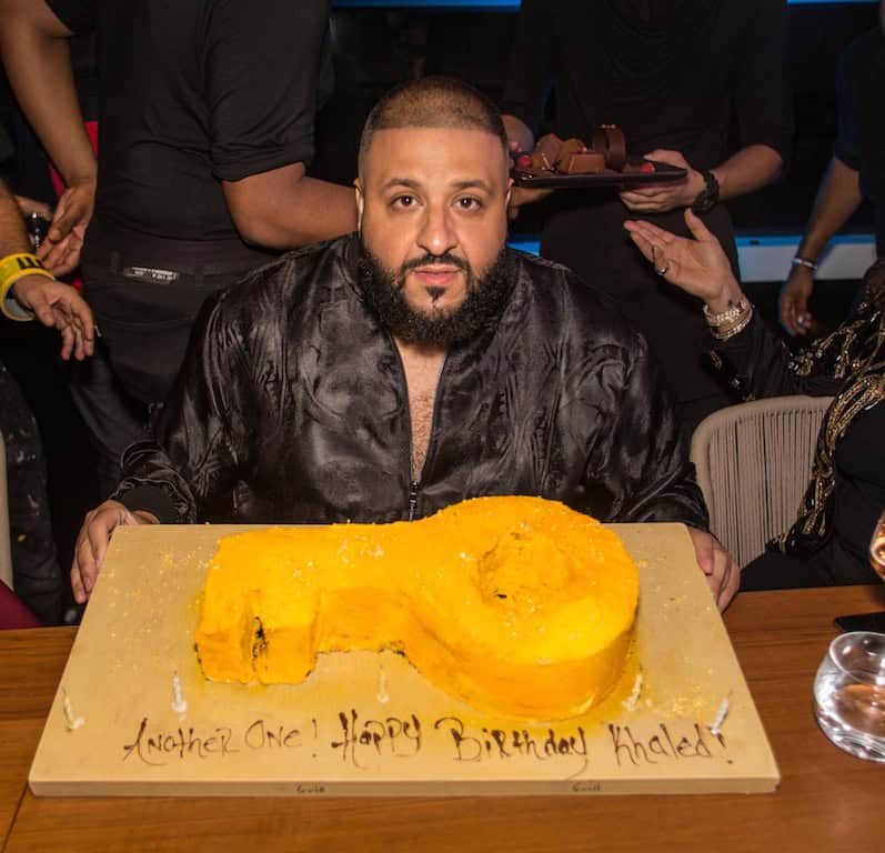 dj khaled with cake