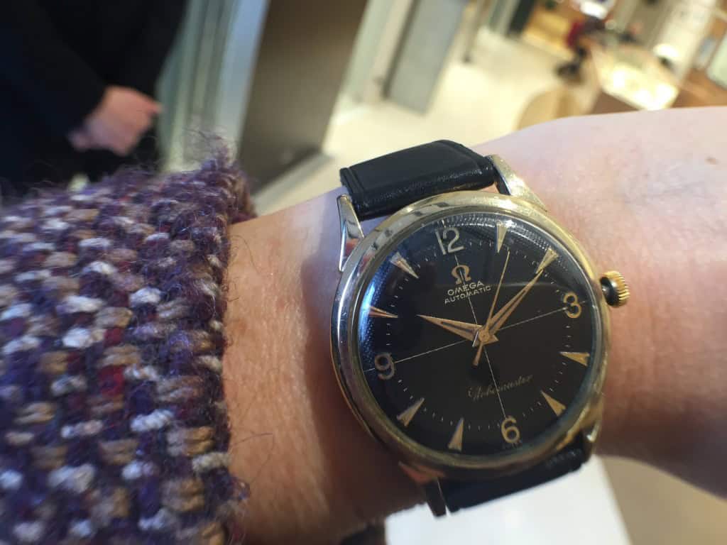 Trying the Globemaster 1957 with honeycomb dial on for size.