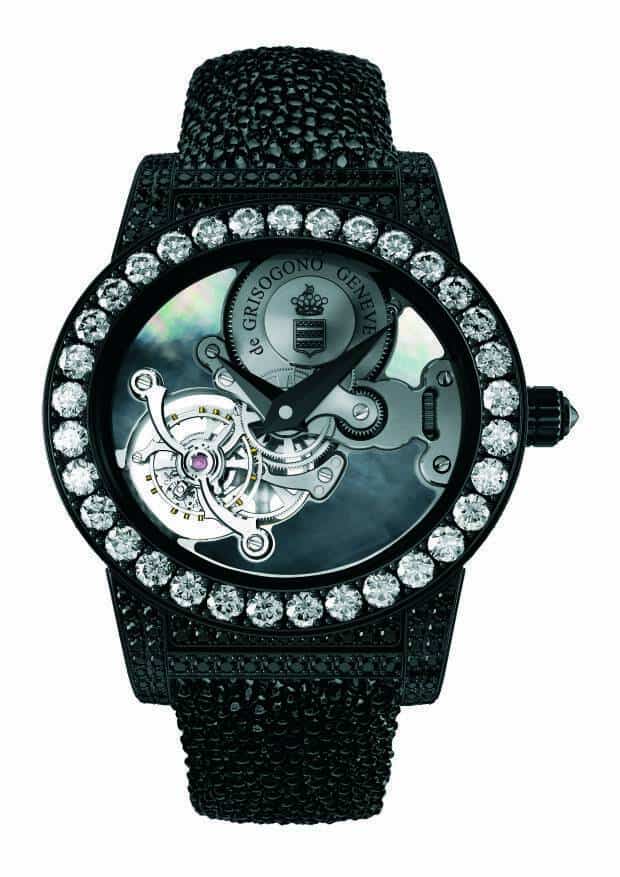 The de Grisogono Tondo Tourbillon in black.