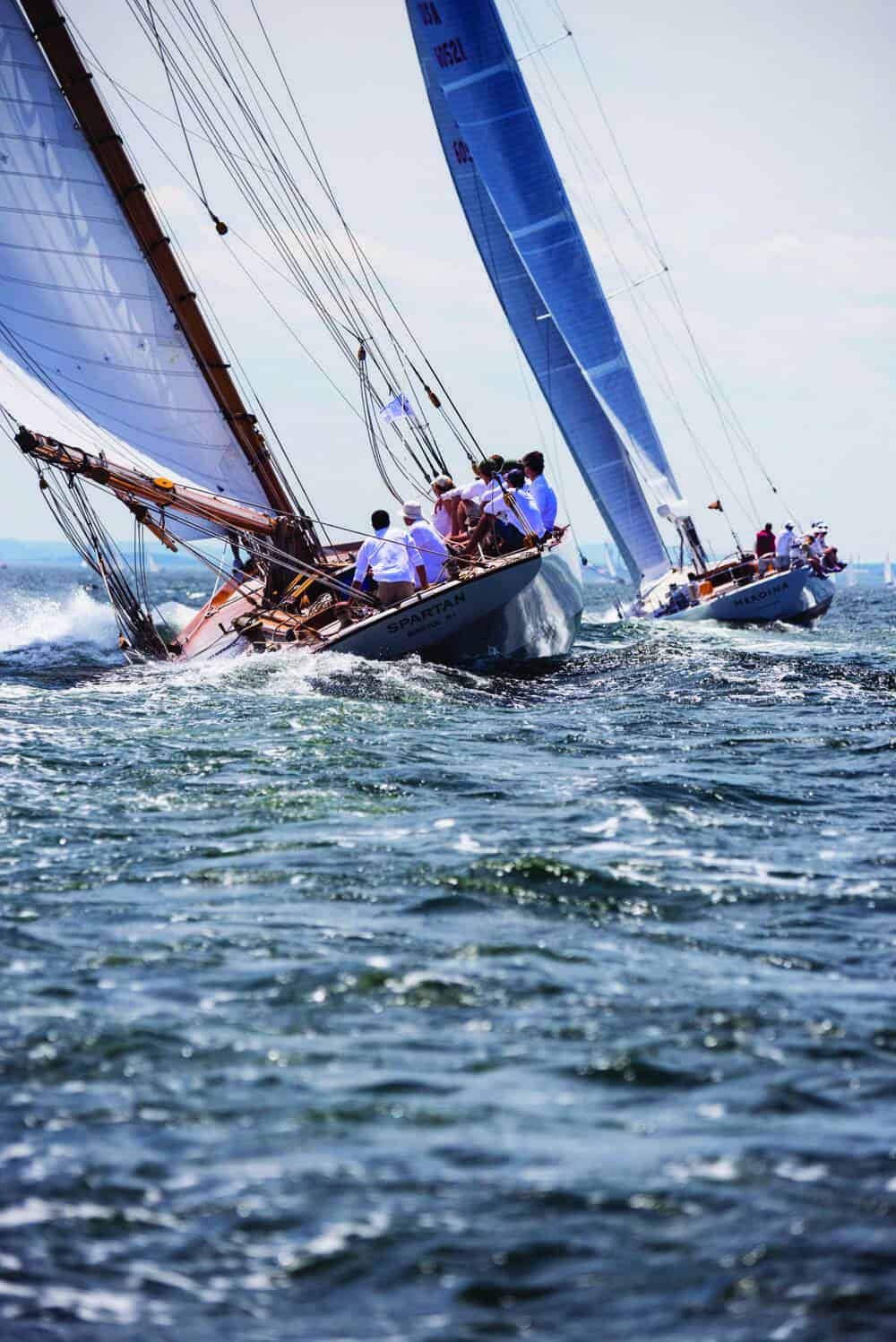 Spartan sailing in the Marblehead Corinthian Classic Yacht Regatta.