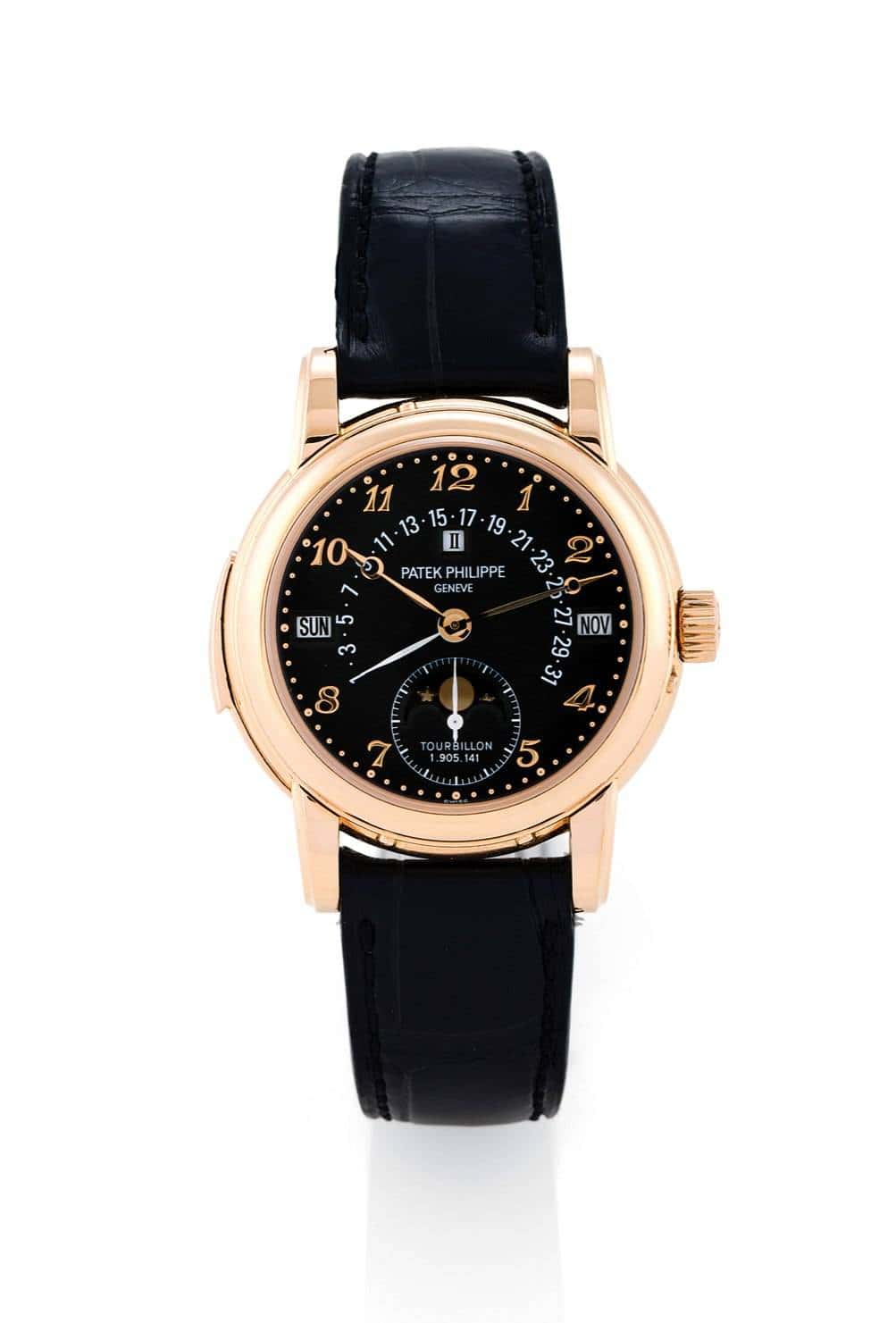 PATEK PHILIPPE REF. 5016 TOURBILLON MINUTE REPEATER PERPETUAL CALENDAR BLACK DIAL PINK GOLD