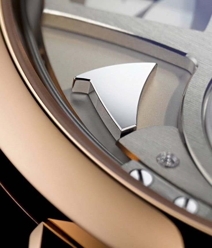 The perfectly finished hammer of the A. Lange & Söhne Striking Time