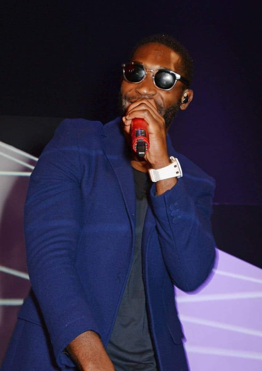 Tinie Tempah wearing a new Royal Oak ref. 26402CB 