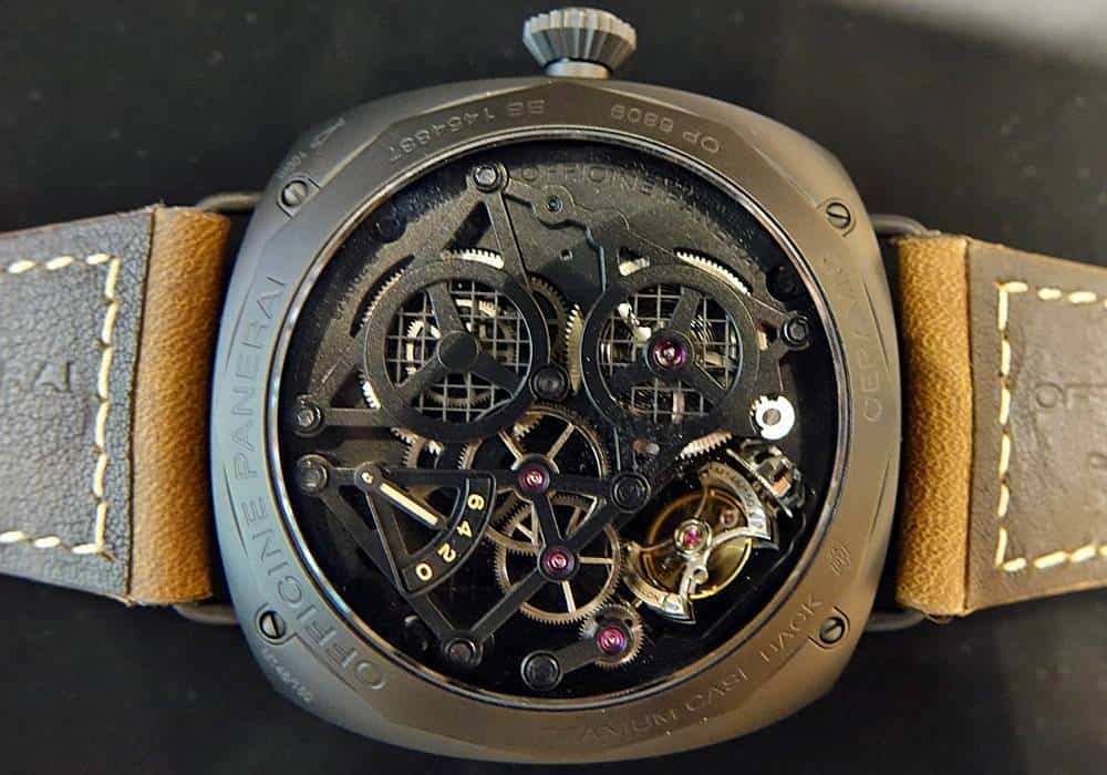 Case Back of the Lo Scienziato Radiomir Tourbillon GMT Ceramica
