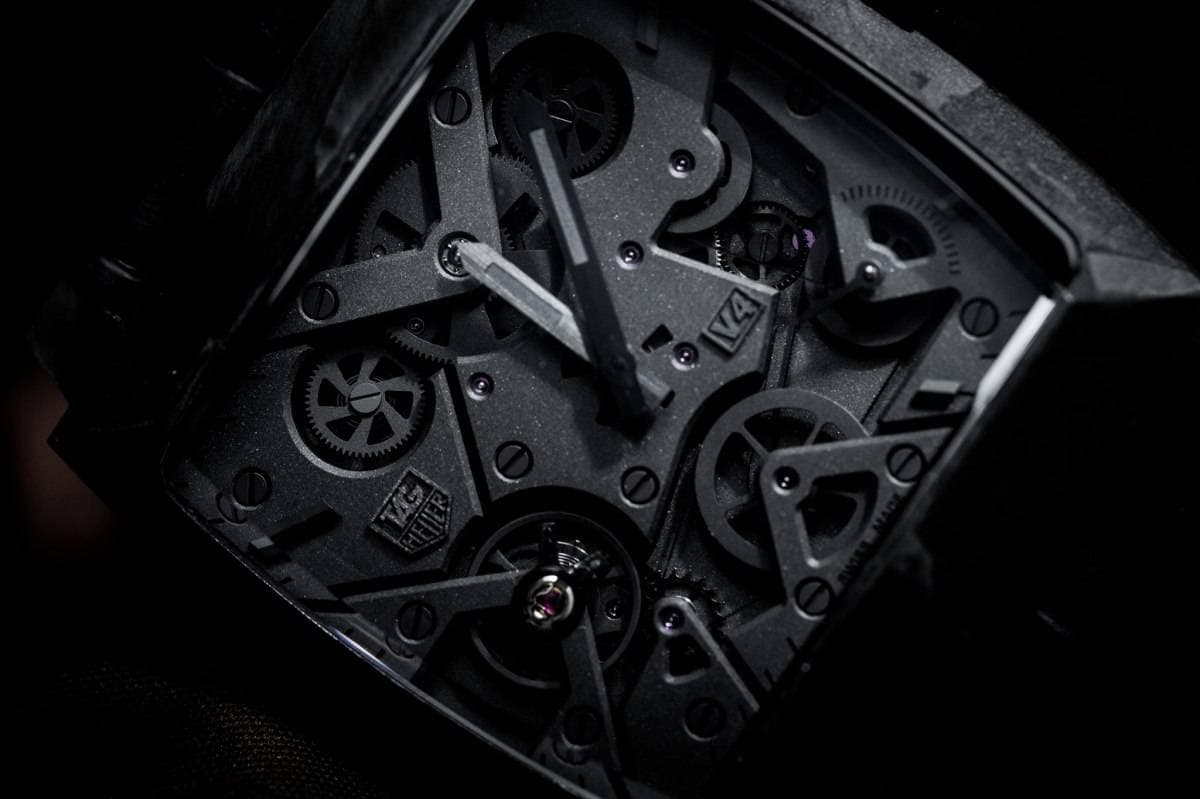 Tag Heuer Monaco V4 Phantom Watch Baselwolrd 2015 Close Up
