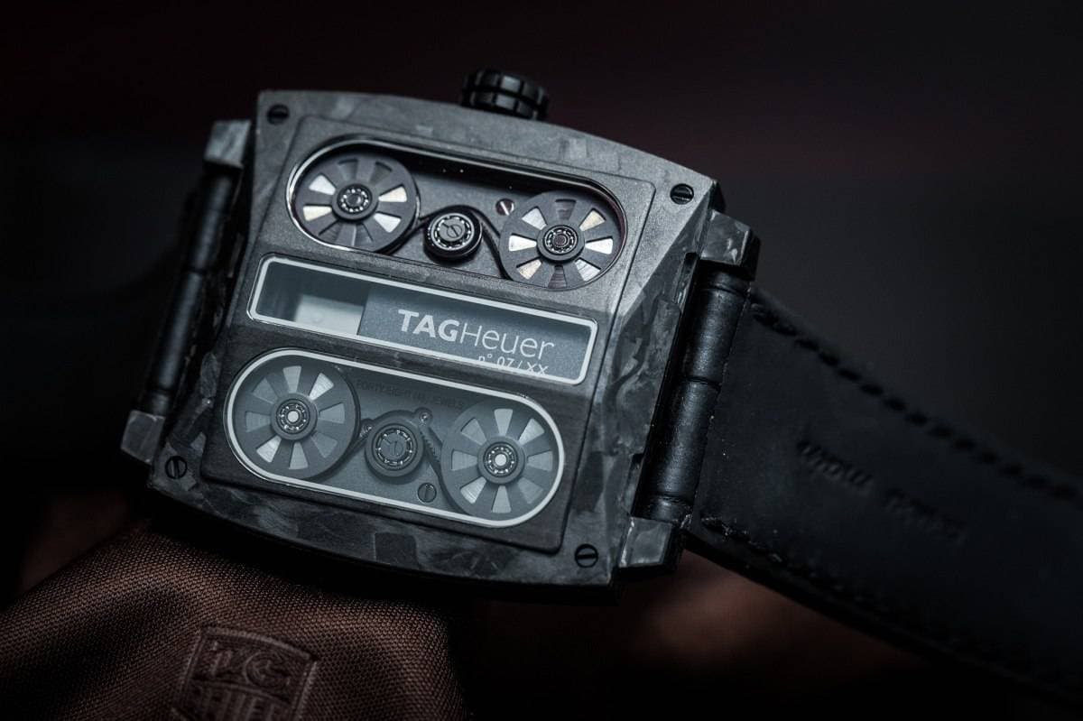 Tag Heuer Monaco V4 Phantom Watch Baselwolrd 2015 Back Far