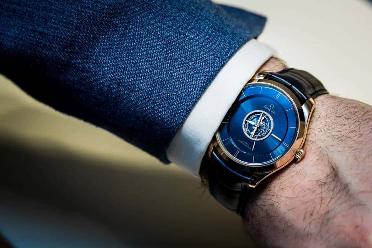 Omega Central Tourbillon Trésor Watch Baselworld 2015 Wrist