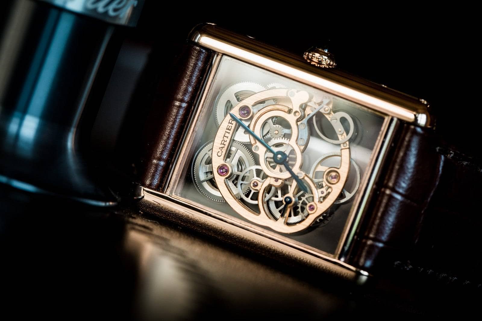 Cartier Tank Louis Cartier Skeleton Sapphire Watch SIHH 2015 Front