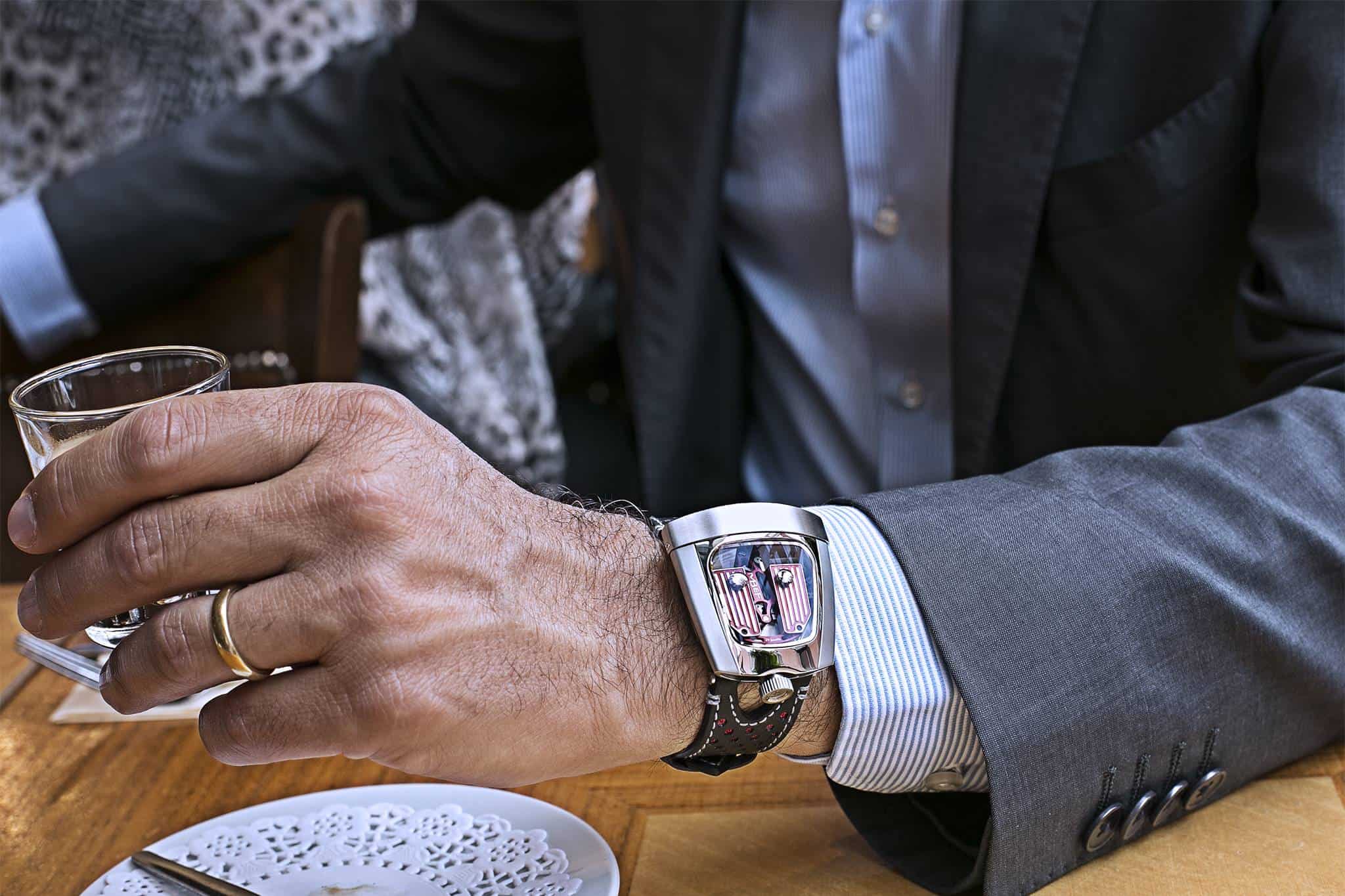 MB&F HMX Watch 2015 Wrist Shot Two