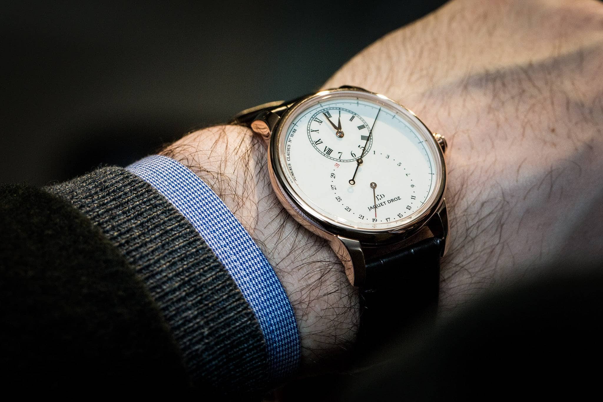 Jaquet Droz Grande Seconde Deadbeat Watch Baselworld 2015 Wrist