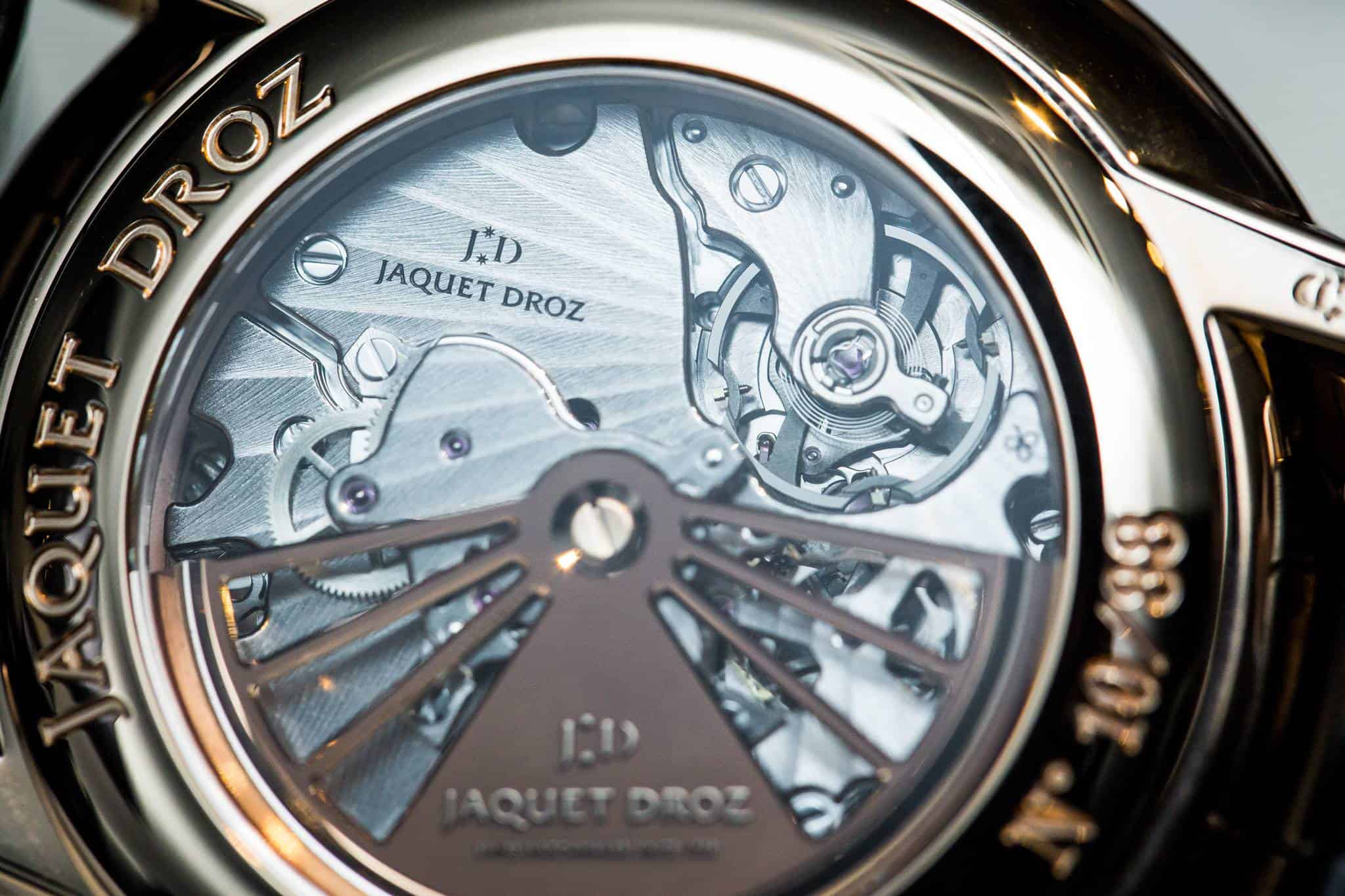 Jaquet Droz Grande Seconde Deadbeat Watch Baselworld 2015 Back Close