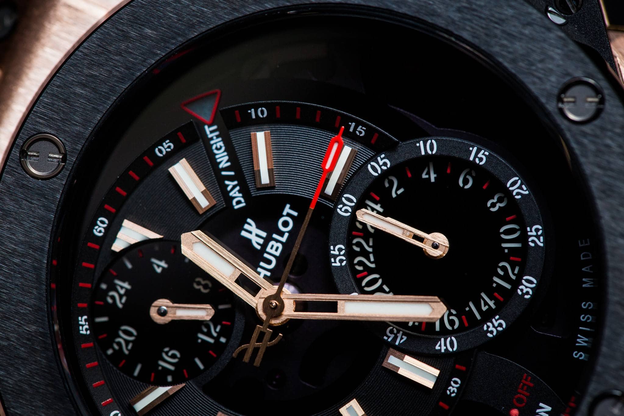Hublot Big Bang Alarm Repeater Watch in King Gold Close Up