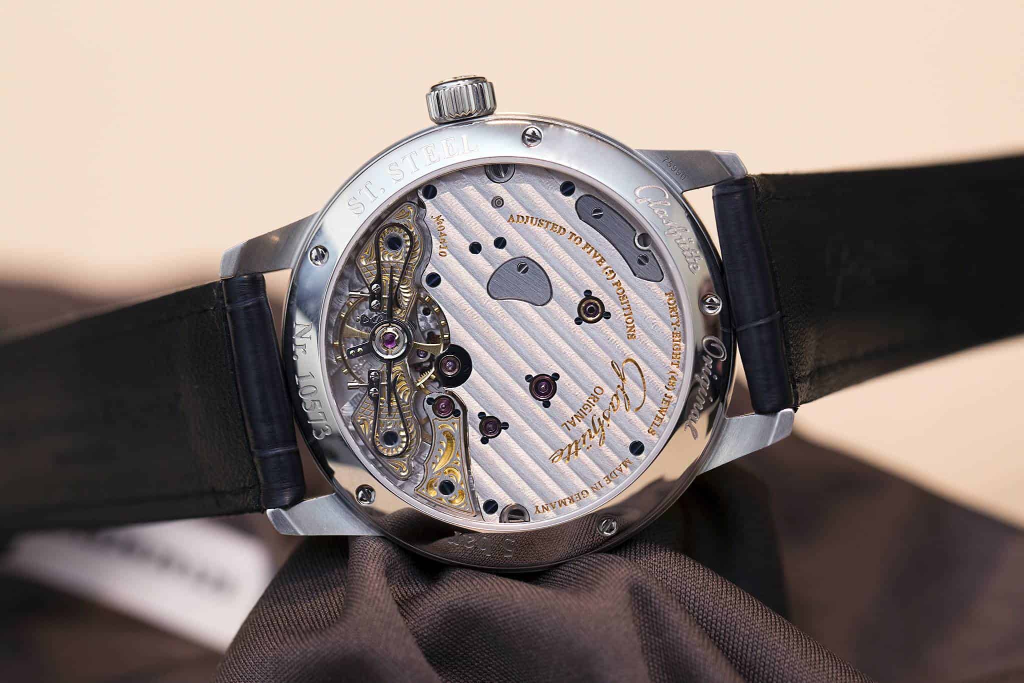 Glashütte Original PanoReserve Blue Watch 2015 Back