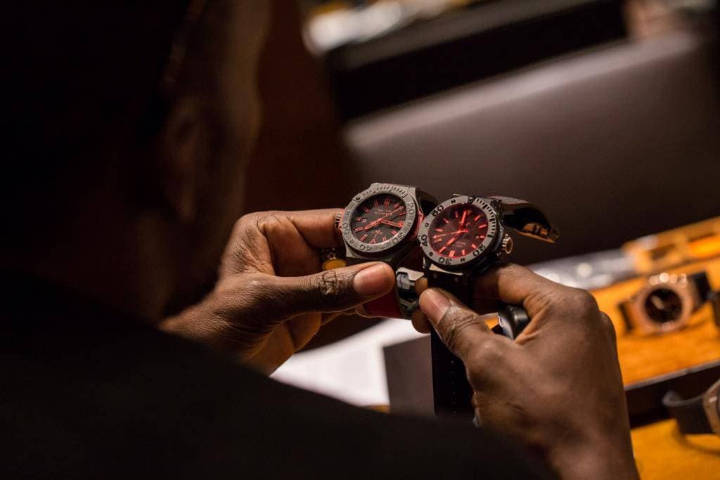 Usain Bolt Hublot London Boutique Visit-4