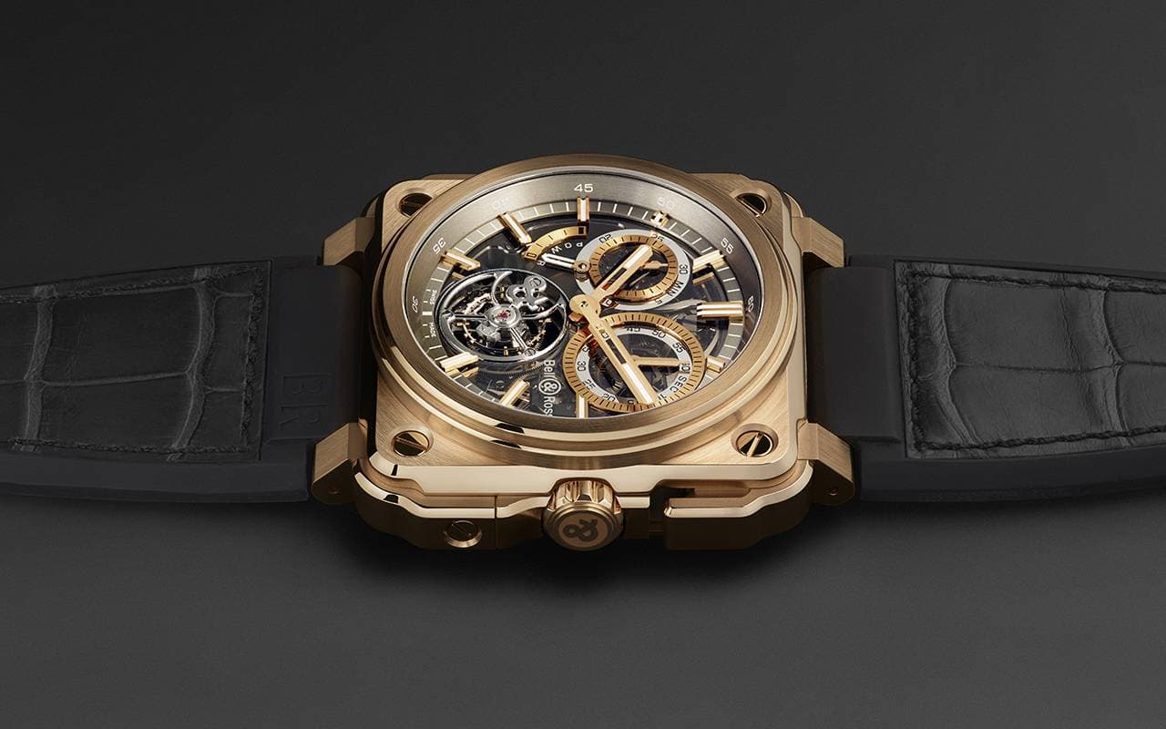 Bell & Ross BR X1 Tourbillon Gold Watch 2015