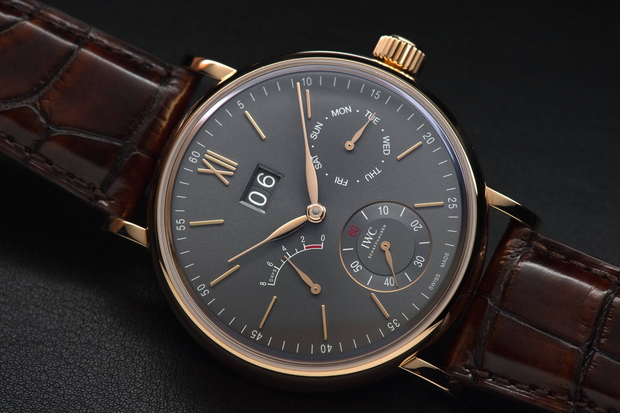IWC Portofino Hand-Wound Day & Date Waches & Wonders 2015 Front