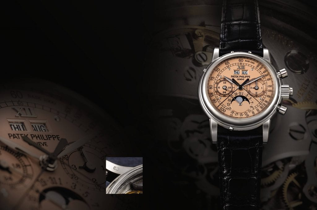 Sothebys Hong Kong Auction A RARE AND UNIQUE WHITE GOLD PERPETUAL CALENDAR SPLIT SECONDS CHRONOGRAPH Patek Philippe