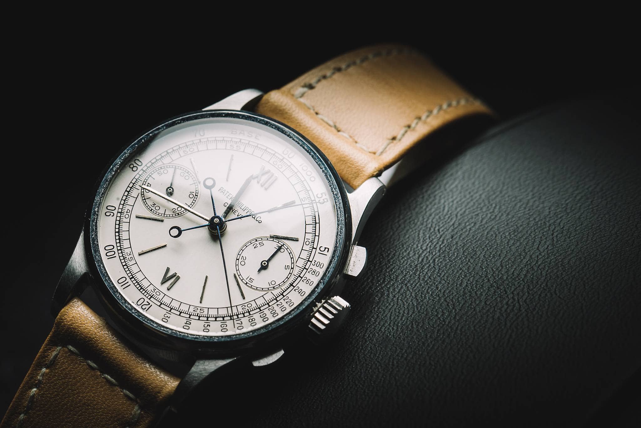 PATEK PHILIPPE 'Steel Split-Seconds', Reference 1436, Stainless Steel, 1945 feature
