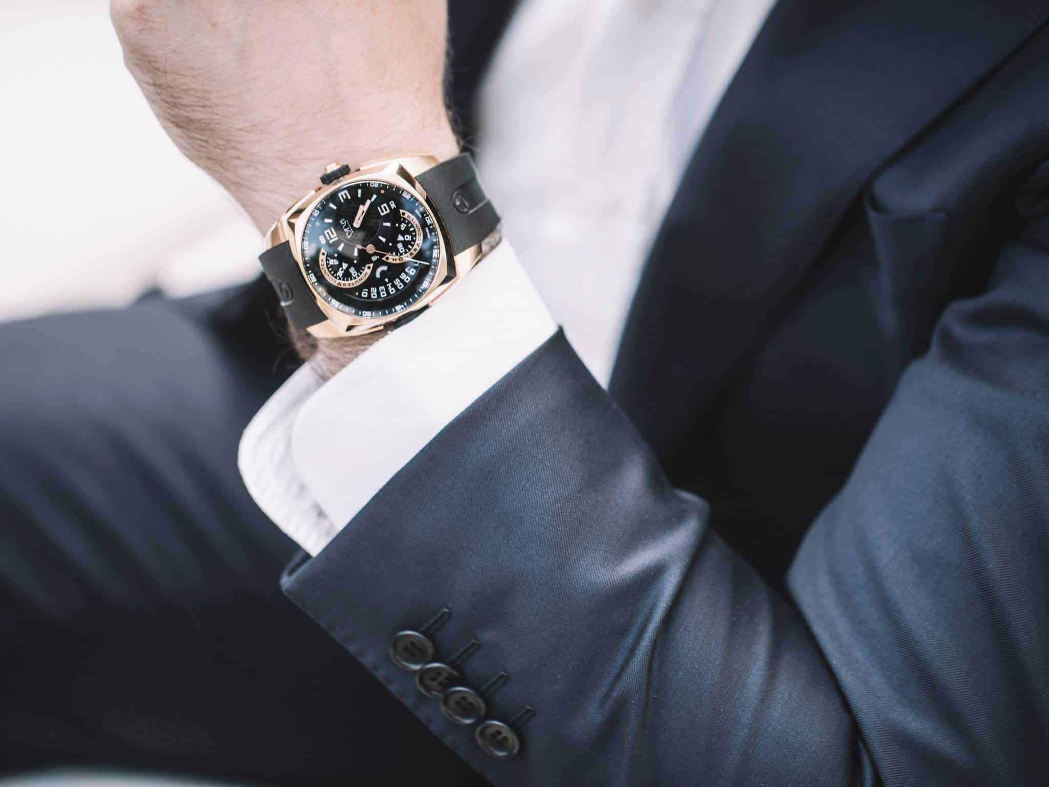 CYRUS Chronograph Rose Gold Watch On The Wrist