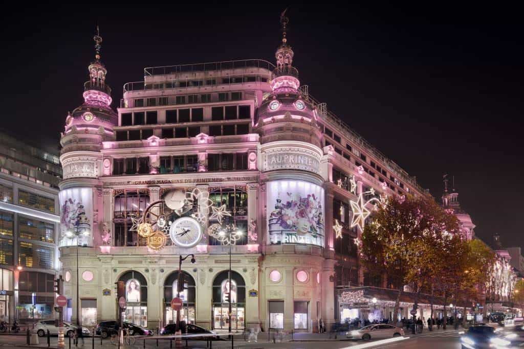 The Longines Clock on the Printemps façade