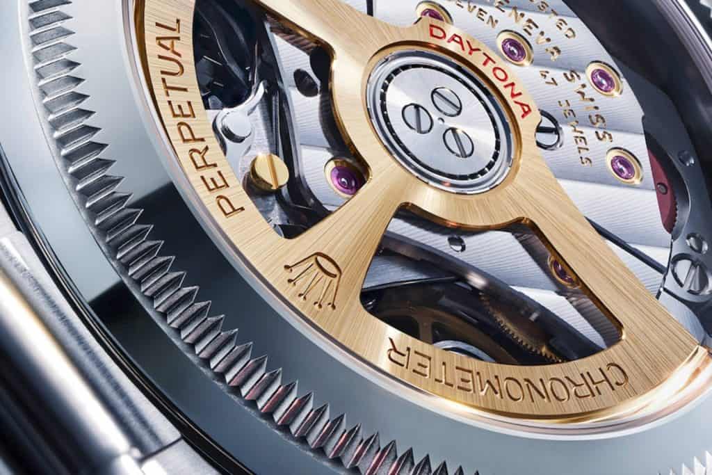 Rolex Daytona 126502 movement seen through the caseback