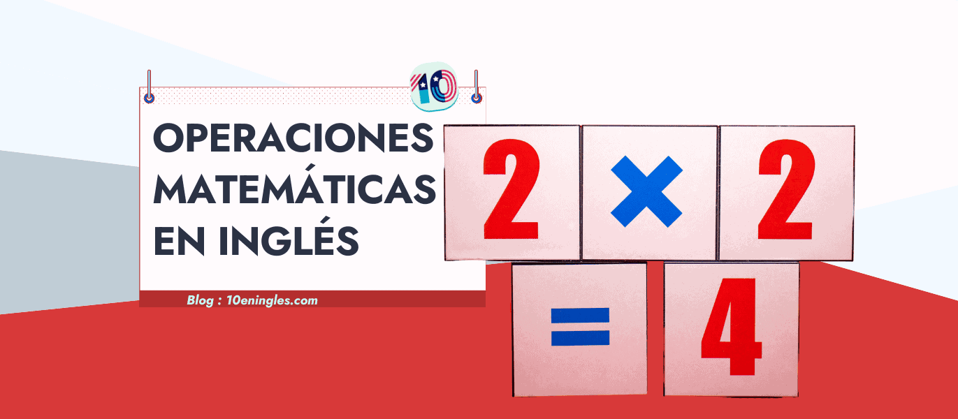 Portada del artículo sobre operaciones matemáticas en inglés con la ecuación 2x2=4