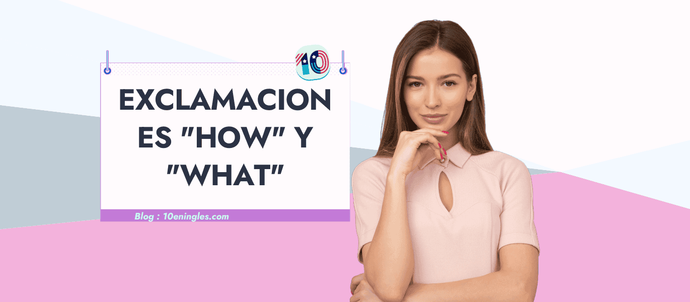 Mujer sonriendo, aprendiendo exclamaciones en inglés que comienzan con "How" y "What".