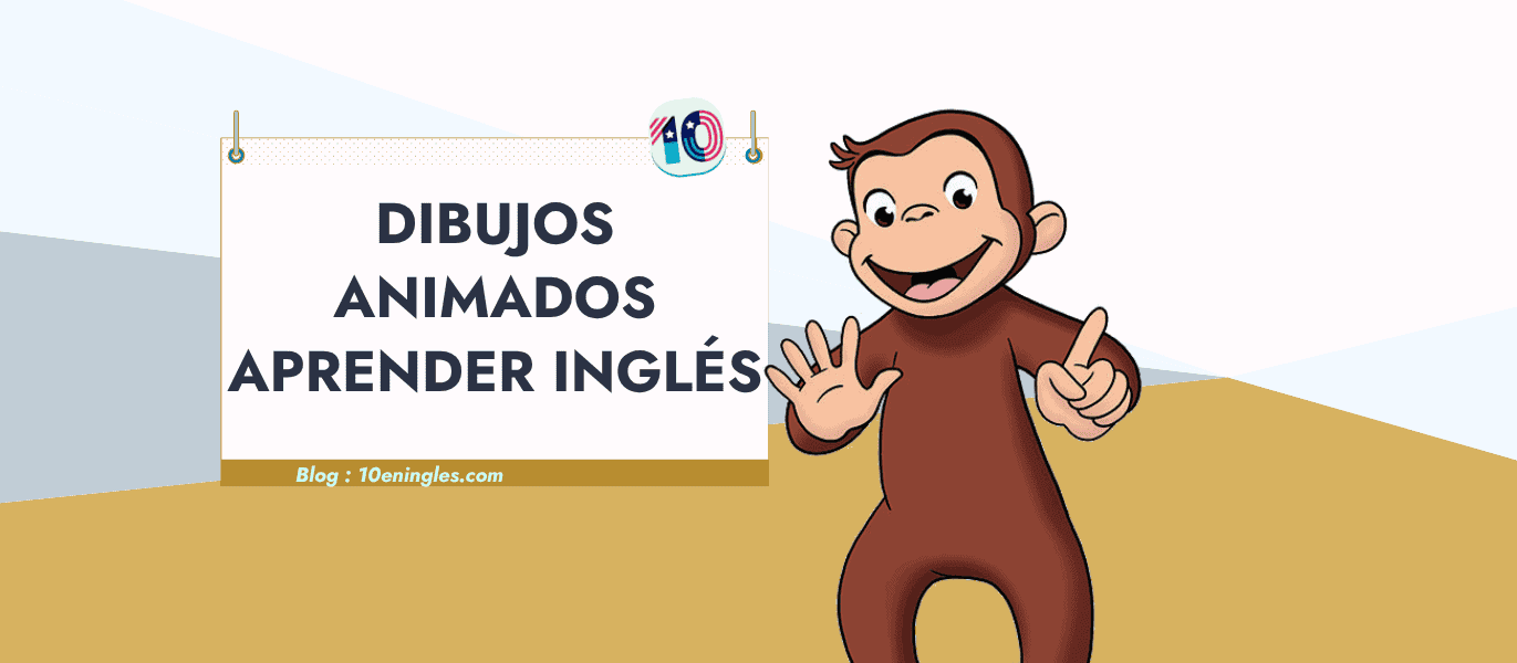 Portada de la guía completa con los mejores dibujos animados para aprender inglés por niveles.